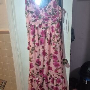 Lulu's Pink Floral Dress